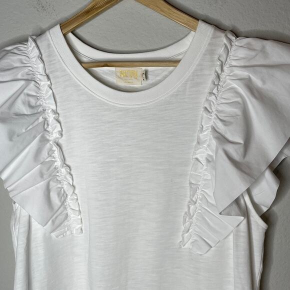 Nation Ltd. White Ruffle Sleeveless Top - Picture 8 of 9